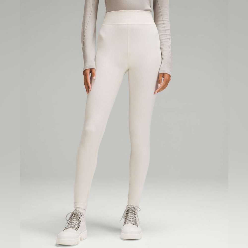 Lululemon Keep the Heat Thermal High-Rise Tight 28" *Colourblock Ivory / Bone